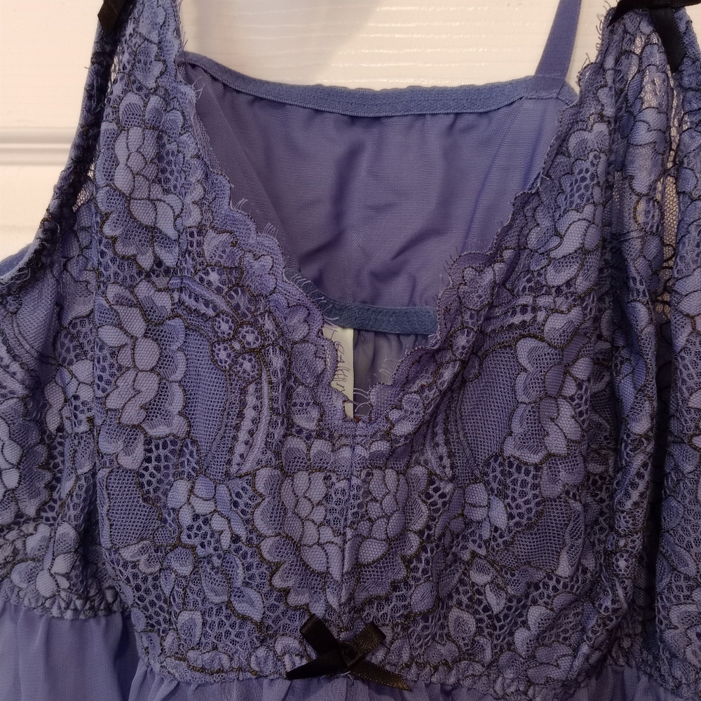 Purple lace chemise